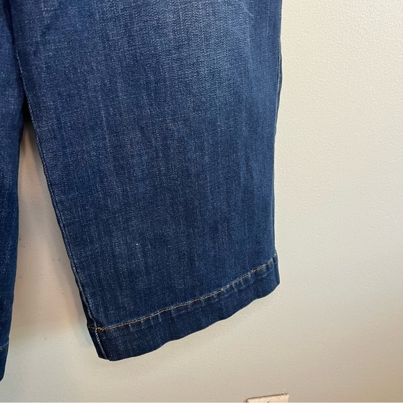 Talbots Flawless Womens High Rise Wide Leg Crop Jeans Sz 12 Curvy Med Wash Denim - Picture 4 of 9
